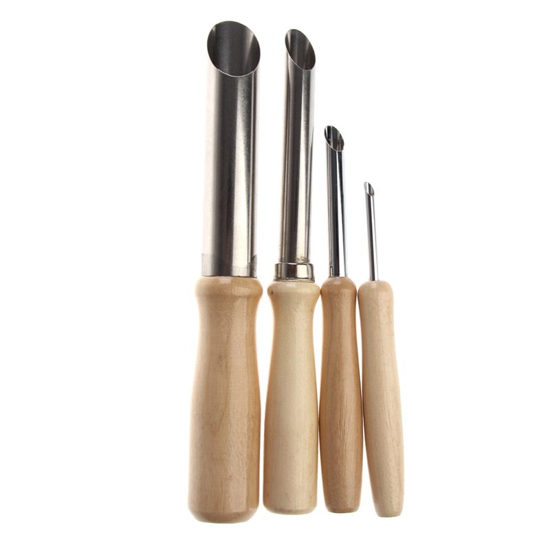 Hole Cutter/Hole Maker Set for Clay – Premium Wooden Handle Set