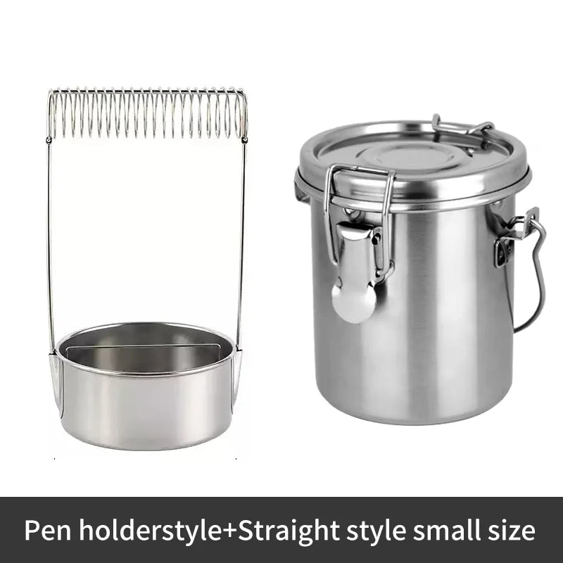 Premium Oil Painting Brush Stainless Steel Washing Bucket – Sealed Portable Pen-Washing & Drying Holder for Artists, Leak-Proof Art Supplies Cleaner