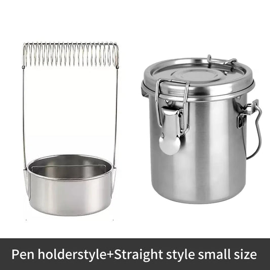 Premium Oil Painting Brush Stainless Steel Washing Bucket – Sealed Portable Pen-Washing & Drying Holder for Artists, Leak-Proof Art Supplies Cleaner