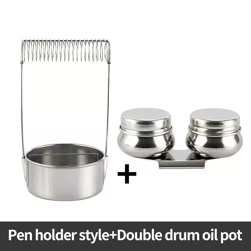 Premium Oil Painting Brush Stainless Steel Washing Bucket – Sealed Portable Pen-Washing & Drying Holder for Artists, Leak-Proof Art Supplies Cleaner