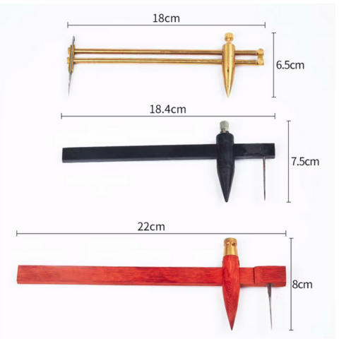 Pottery Calipers – Precision Clay Measuring Tool with Copper, Plastic, and Wood Options for Accurate Pottery and Ceramic Shaping