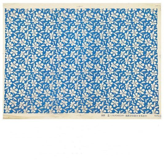 Pottery Underglaze Transfer Paper – Blue and White Floral Decal Sheets for Ceramic and Porcelain Decoration