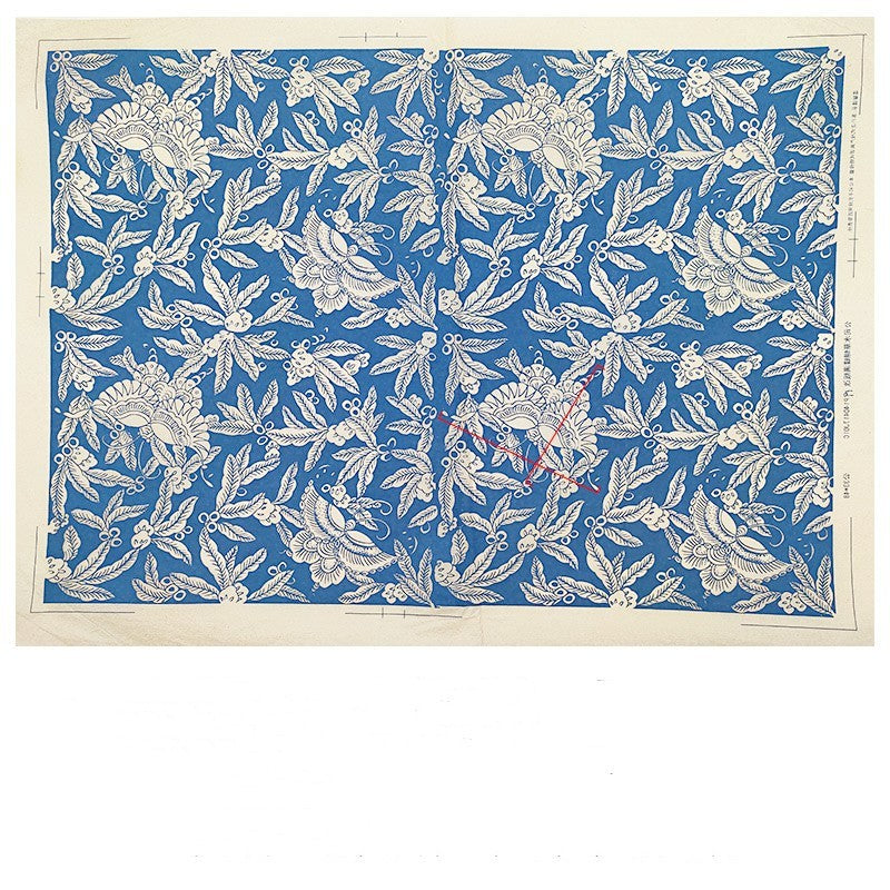 Pottery Underglaze Transfer Paper – Blue and White Floral Decal Sheets for Ceramic and Porcelain Decoration