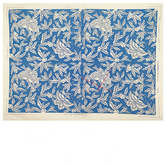 Pottery Underglaze Transfer Paper – Blue and White Floral Decal Sheets for Ceramic and Porcelain Decoration