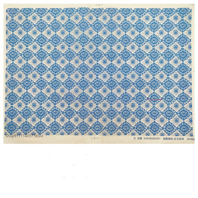 Pottery Underglaze Transfer Paper – Blue and White Floral Decal Sheets for Ceramic and Porcelain Decoration