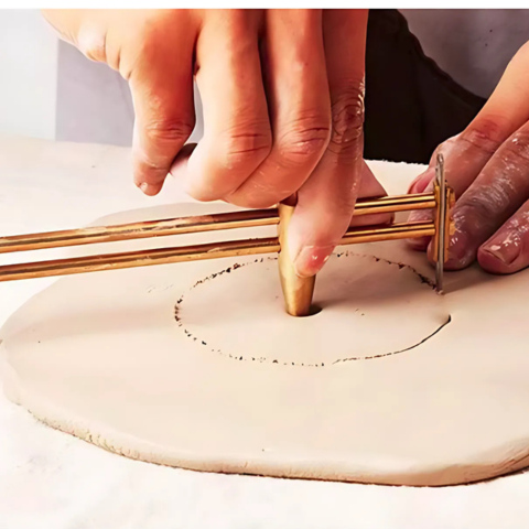 Pottery Calipers – Precision Clay Measuring Tool with Copper, Plastic, and Wood Options for Accurate Pottery and Ceramic Shaping