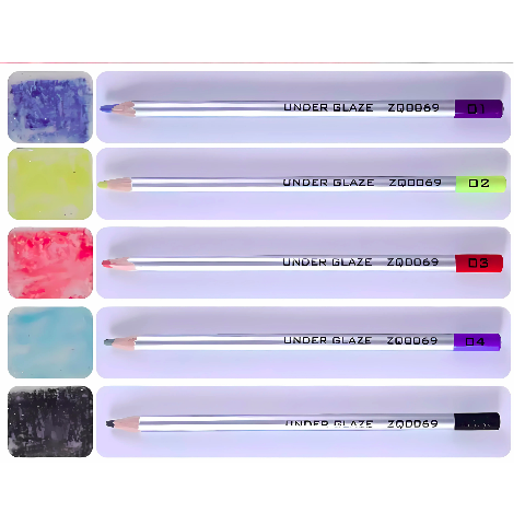Underglaze Pencils for Pottery – 10-Color Set for Fine Detailing, Outlining, Shading & Signing | Ceramic Decorating Tools