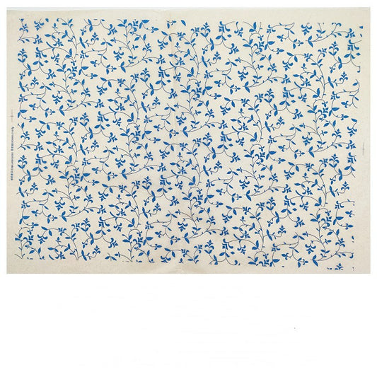 Pottery Underglaze Transfer Paper – Blue and White Floral Decal Sheets for Ceramic and Porcelain Decoration