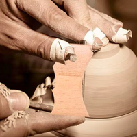 7-Piece Wooden Rib Tools for Clay – Durable Hardwood Pottery Set (Set 1 & Set 2)
