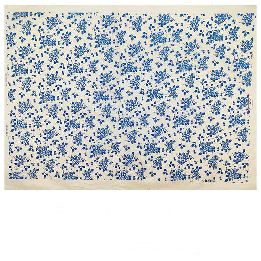 Pottery Underglaze Transfer Paper – Blue and White Floral Decal Sheets for Ceramic and Porcelain Decoration