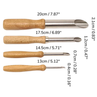 Hole Cutter/Hole Maker Set for Clay – Premium Wooden Handle Set