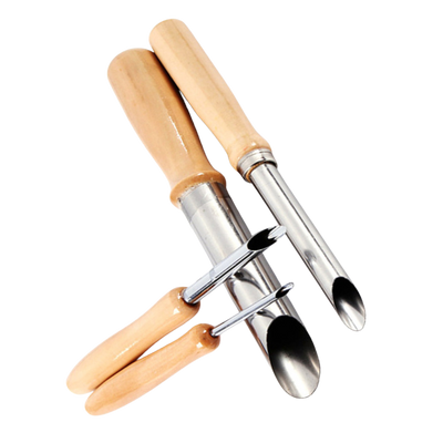 Hole Cutter/Hole Maker Set for Clay – Premium Wooden Handle Set