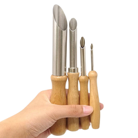 Hole Cutter/Hole Maker Set for Clay – Premium Wooden Handle Set