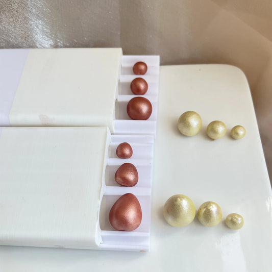 Polymer Clay Bead Roller Mini Easter Egg & Scale Texture Tools – Custom Round Ball Roller for Special-Shaped Beads and Earring Making