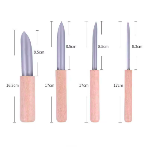 4Pcs/Set Hole Punch Pottery Tools for Sculpting and Modelling Semi Circular Clay Tool