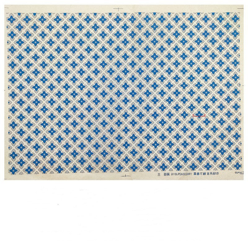 Pottery Underglaze Transfer Paper – Blue and White Floral Decal Sheets for Ceramic and Porcelain Decoration