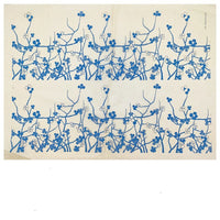 Pottery Underglaze Transfer Paper – Blue and White Floral Decal Sheets for Ceramic and Porcelain Decoration