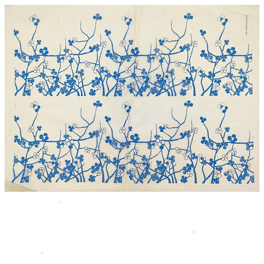 Pottery Underglaze Transfer Paper – Blue and White Floral Decal Sheets for Ceramic and Porcelain Decoration