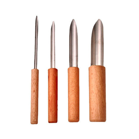 4Pcs/Set Hole Punch Pottery Tools for Sculpting and Modelling Semi Circular Clay Tool